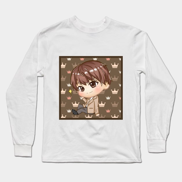 BTS KPOP JIN CUTE CHIBI CHARACTER Long Sleeve T-Shirt by moonquarius